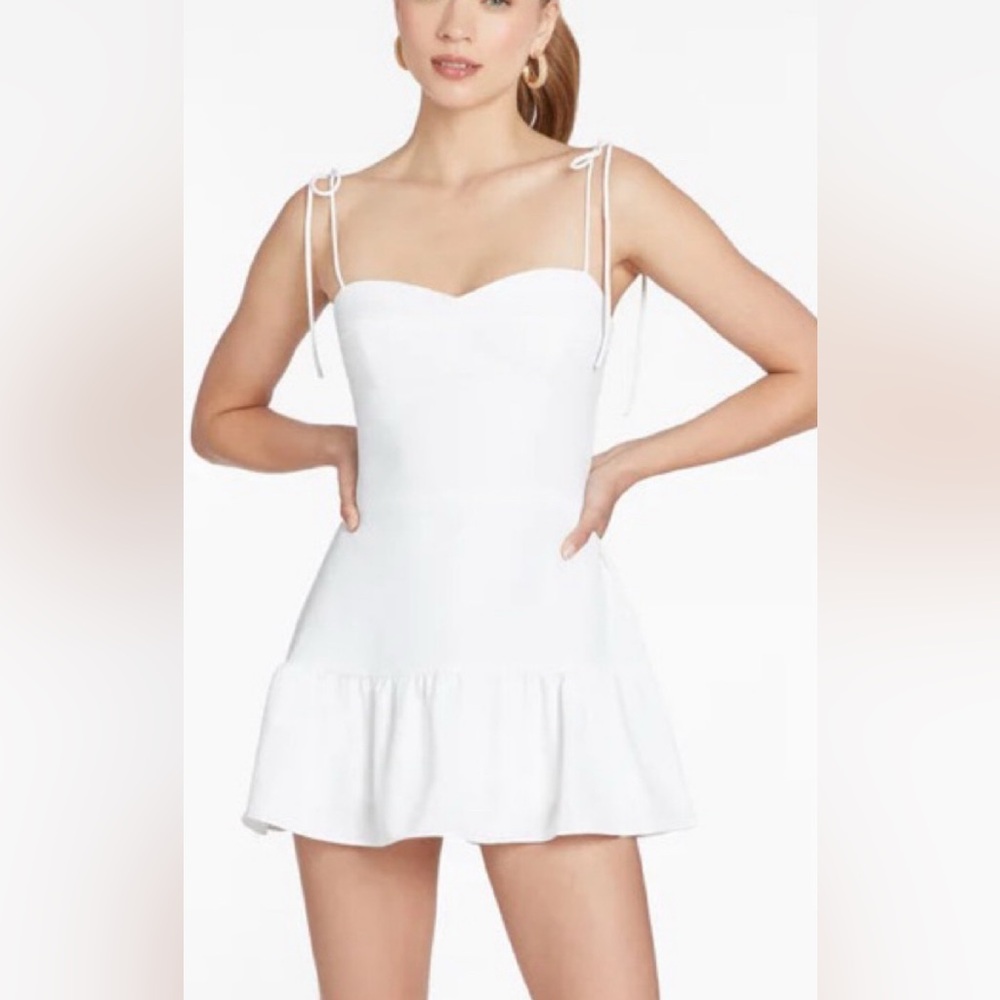 Elegant White Spaghetti Strap Dress